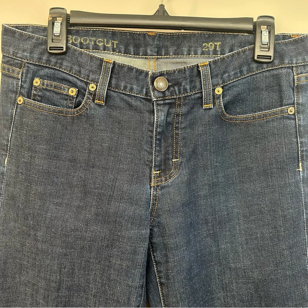 J. Crew Woman’s Jeans Bootcut Midrise Dark Wash Size 29T Inseam 34 1/4”